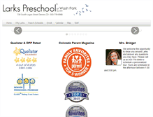 Tablet Screenshot of larkspreschool.com